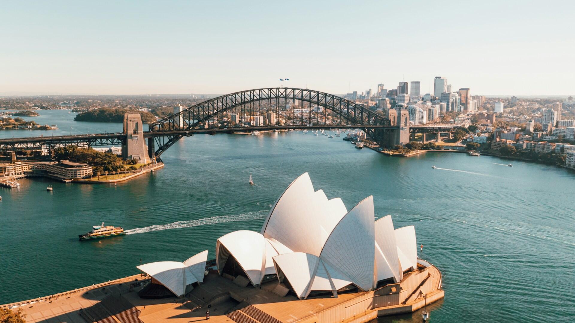 Panoramic view of Australia.