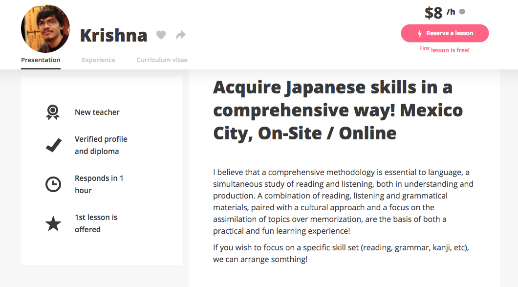 You can be even more flexible with Japanese classes via webcam