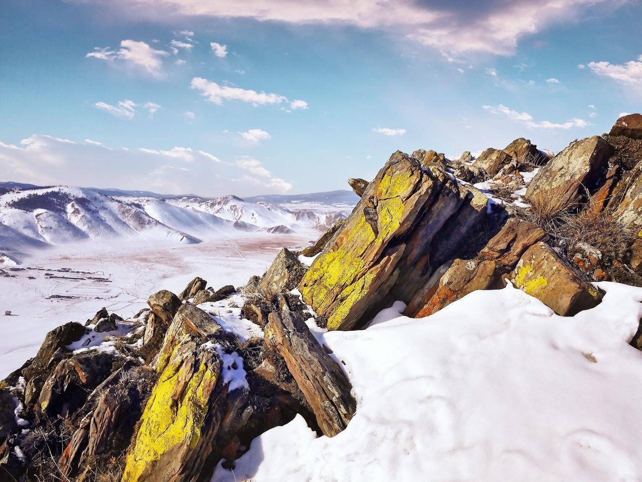 snowy mountaintop