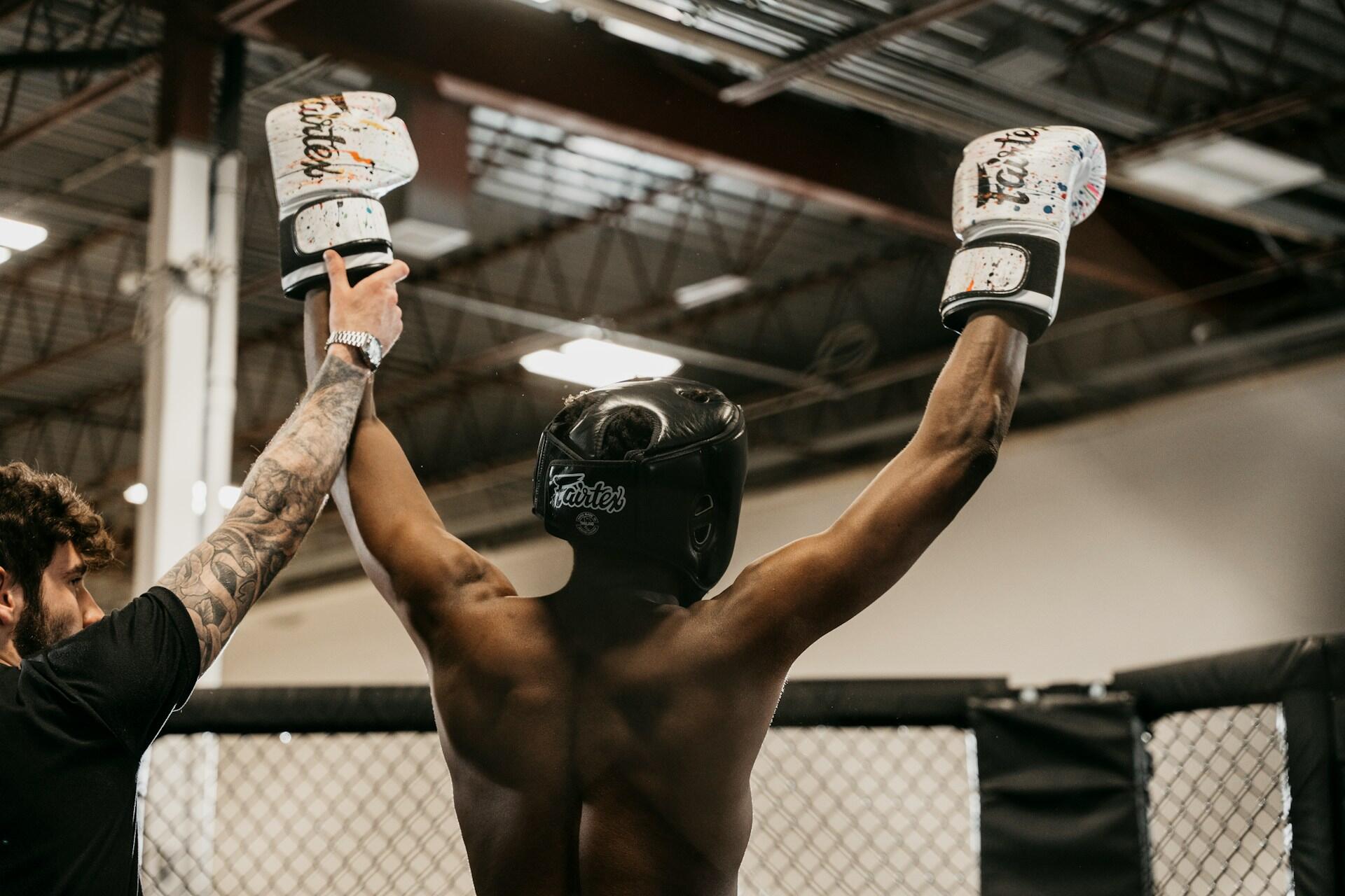 An MMA cage fighter.
