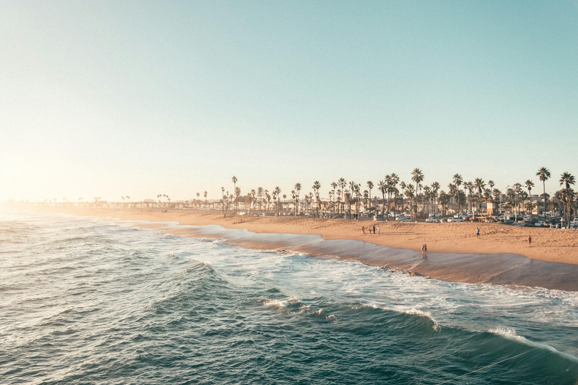 A beach in California.