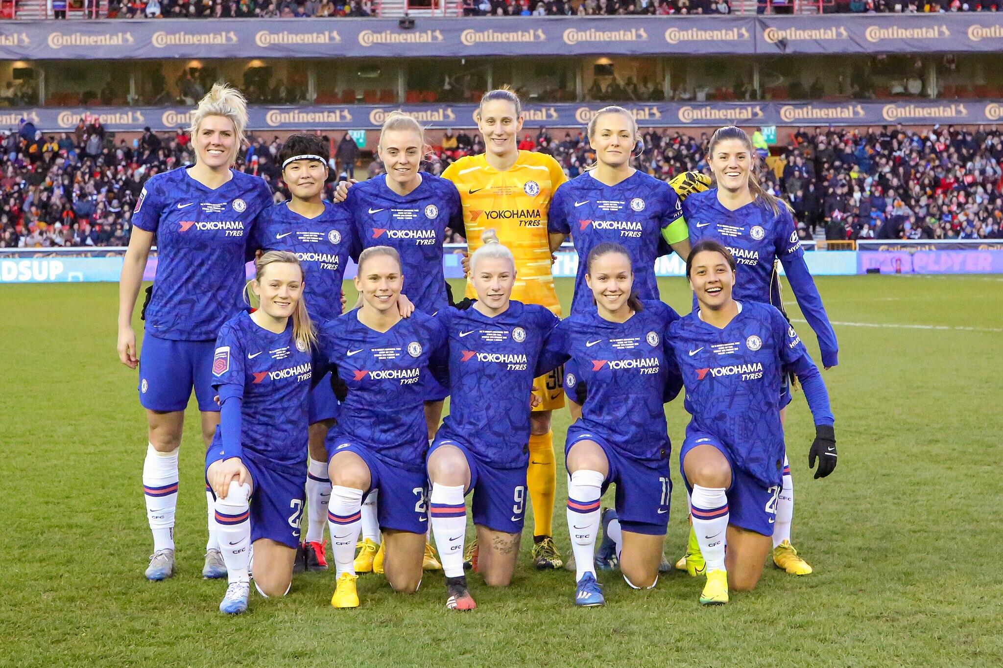 Chelsea WFC team photo in 2020