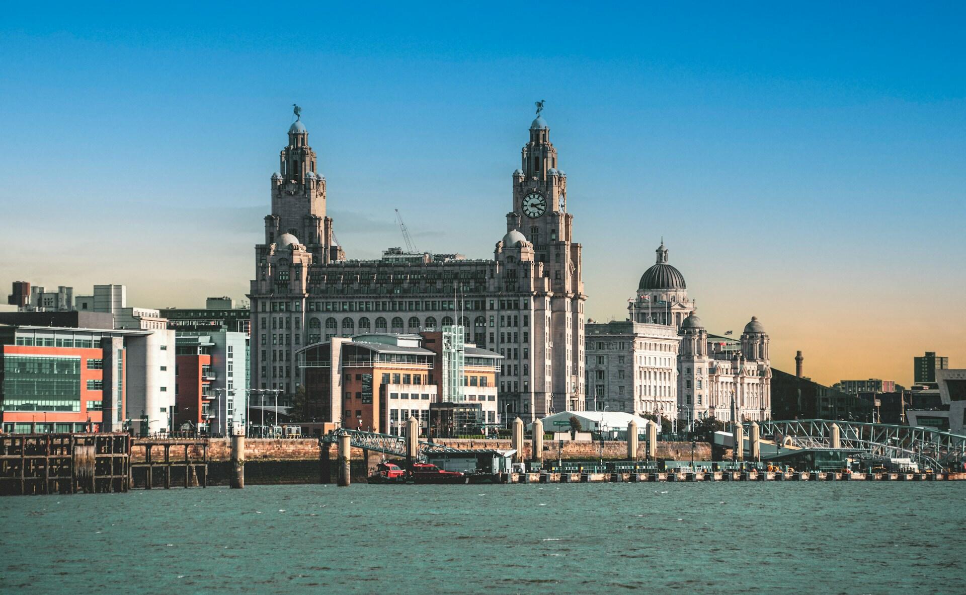 A view of Liverpool across a body of water.