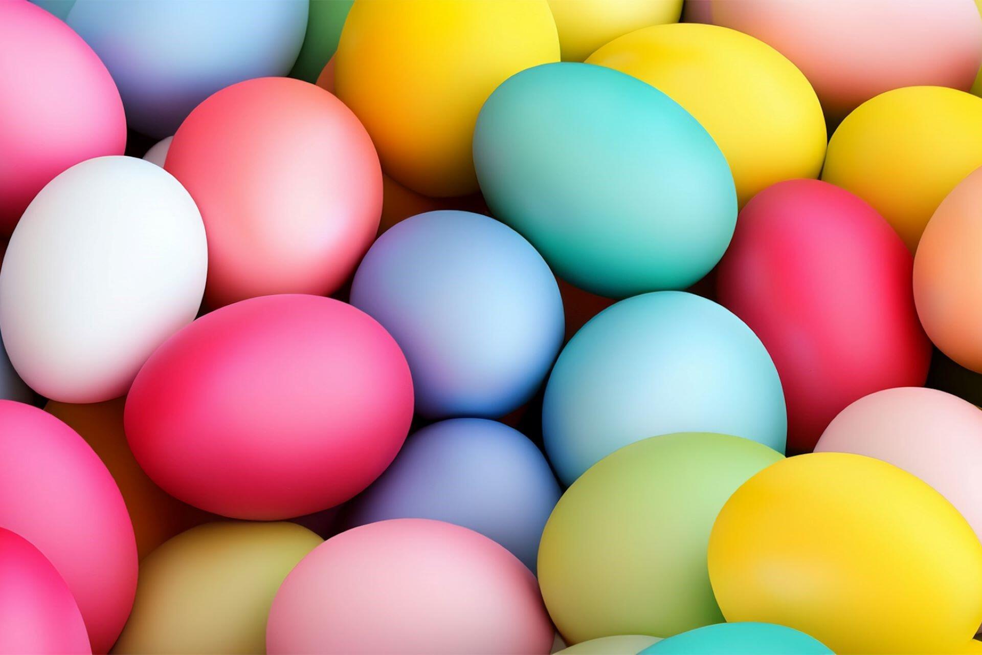 Colored Easter eggs.