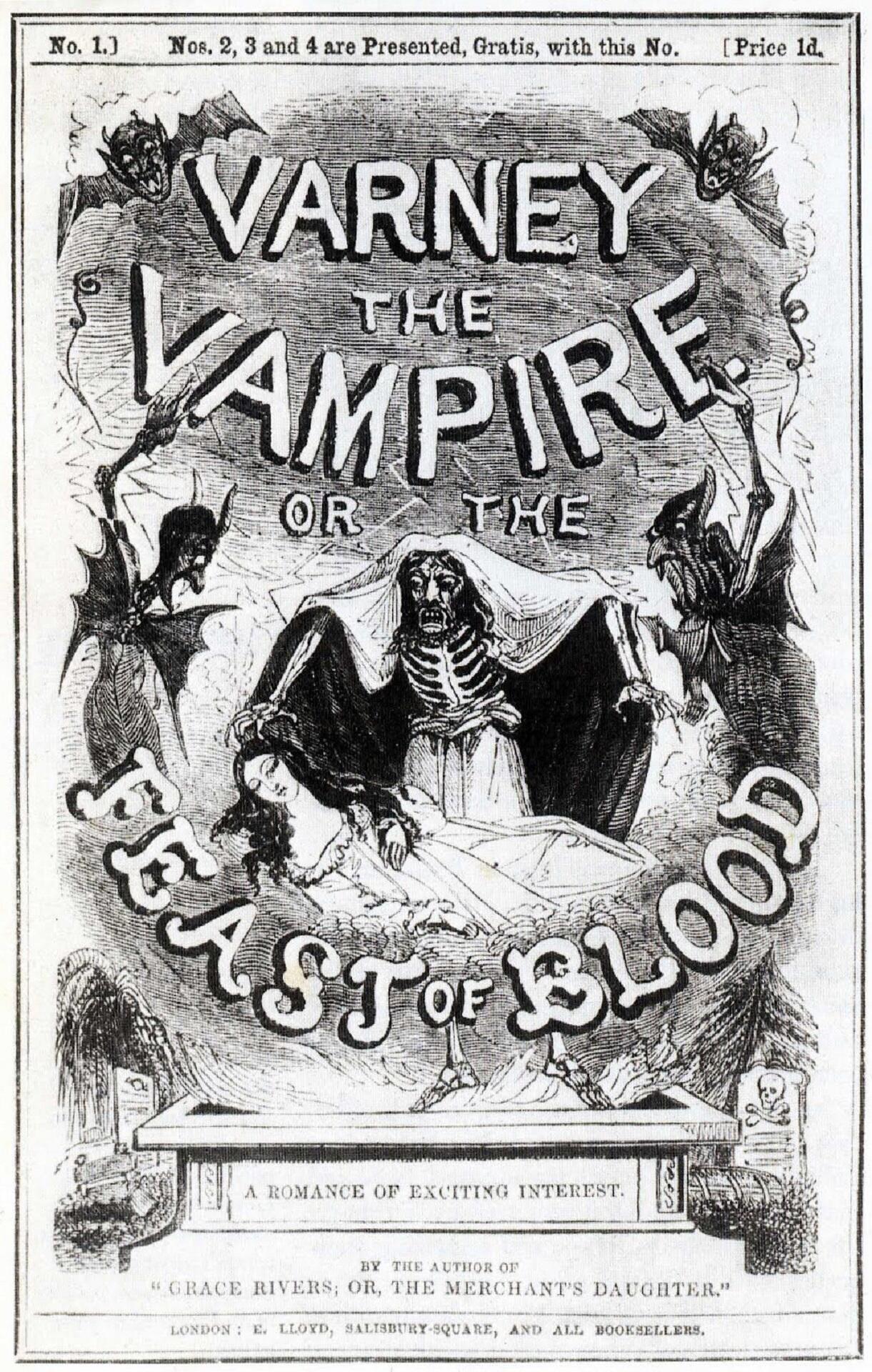 A black and white book cover featuring a vampire.
