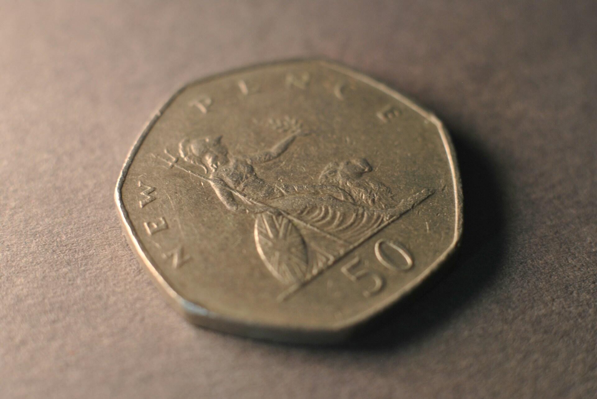 A 50p piece.