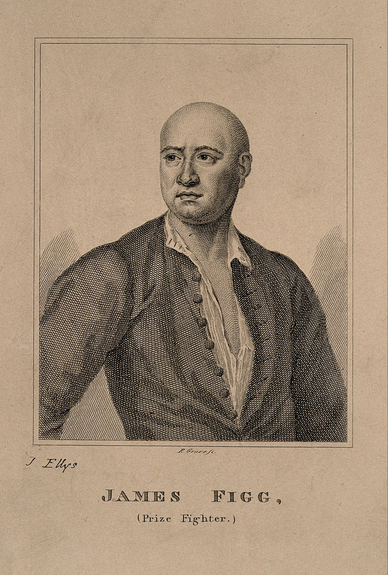 Old drawing of James figg
