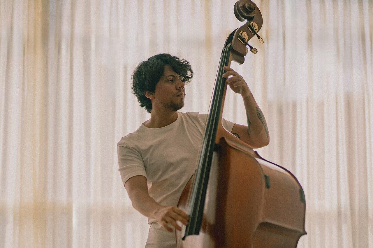 Man playing double bass