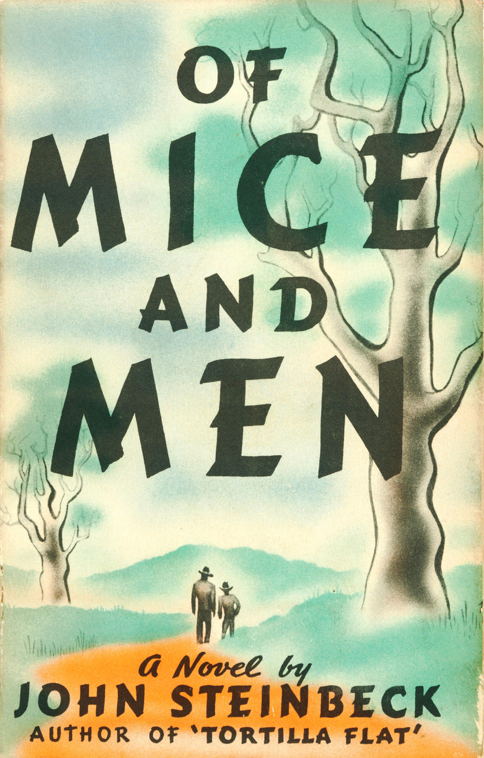 dust jacket for the 1937 publication of Of Mice and Men