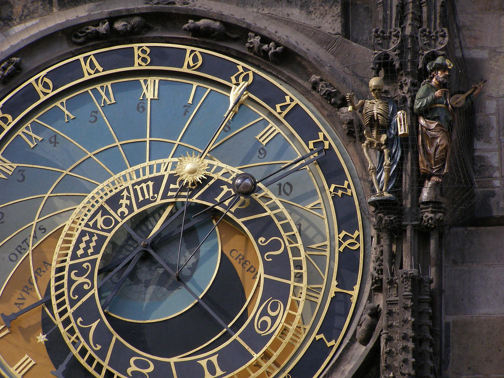 the astronomical clock in Prague