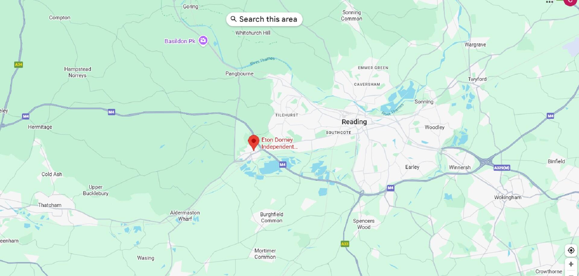 A map with a red marker showing a location.