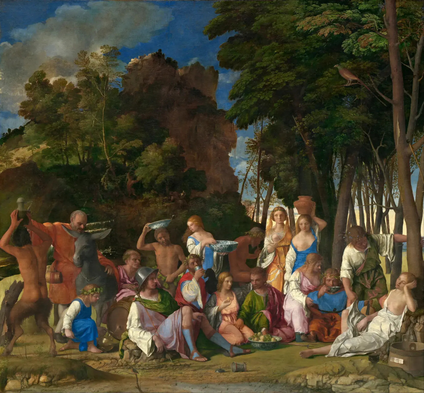 Painting 'Feast of the Gods'(1514) by Giovanni Bellini and Titian.