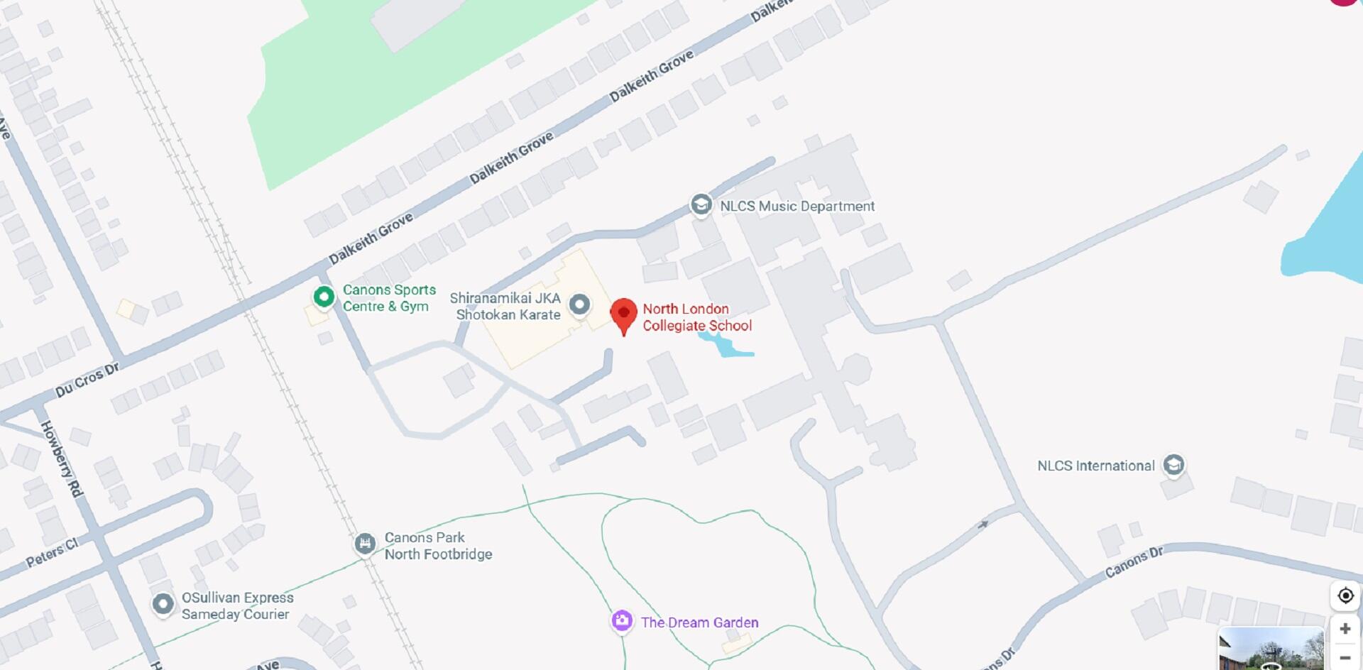 A map showing a location in London.