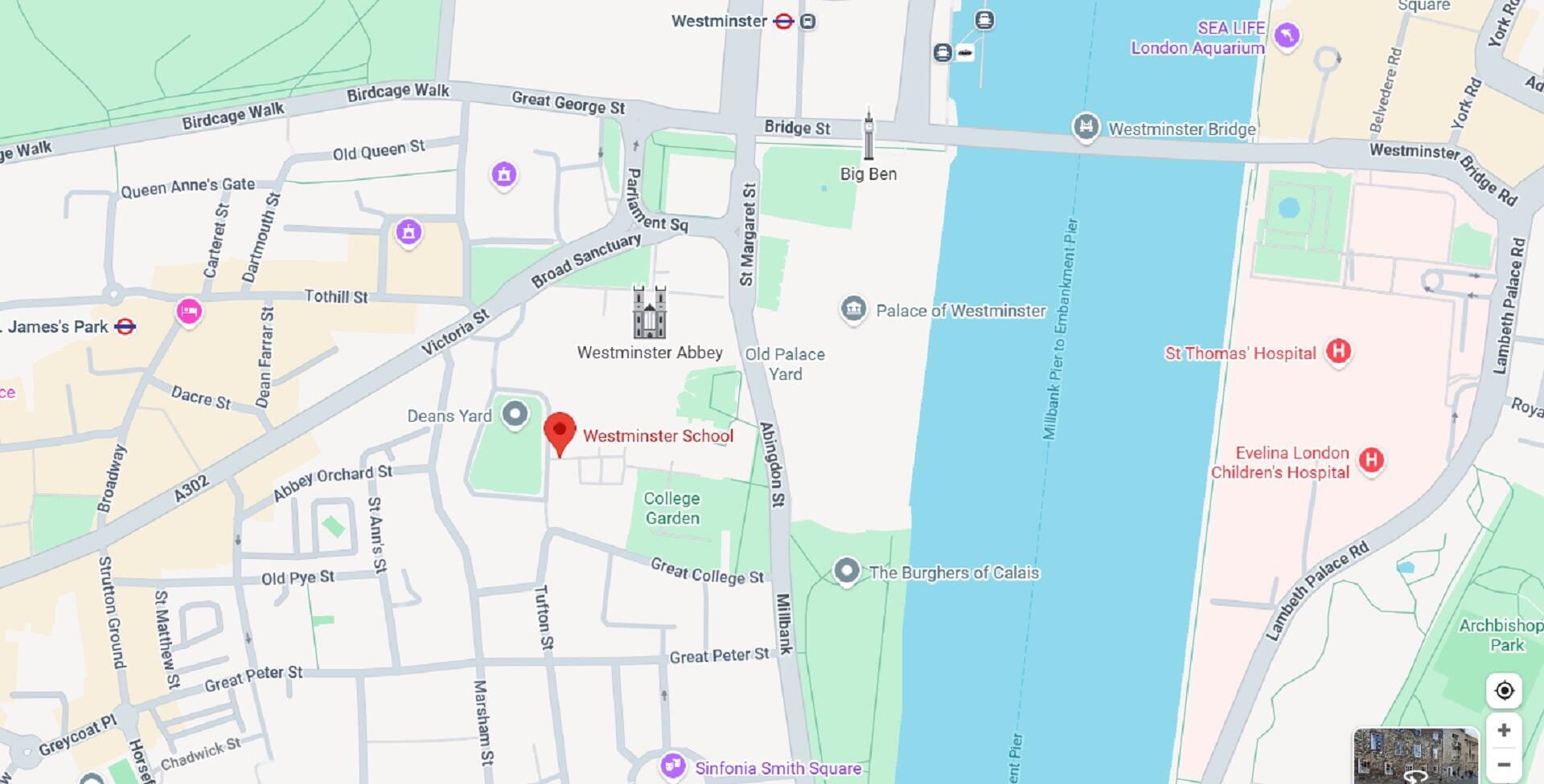 A map showing a location with a red marker.