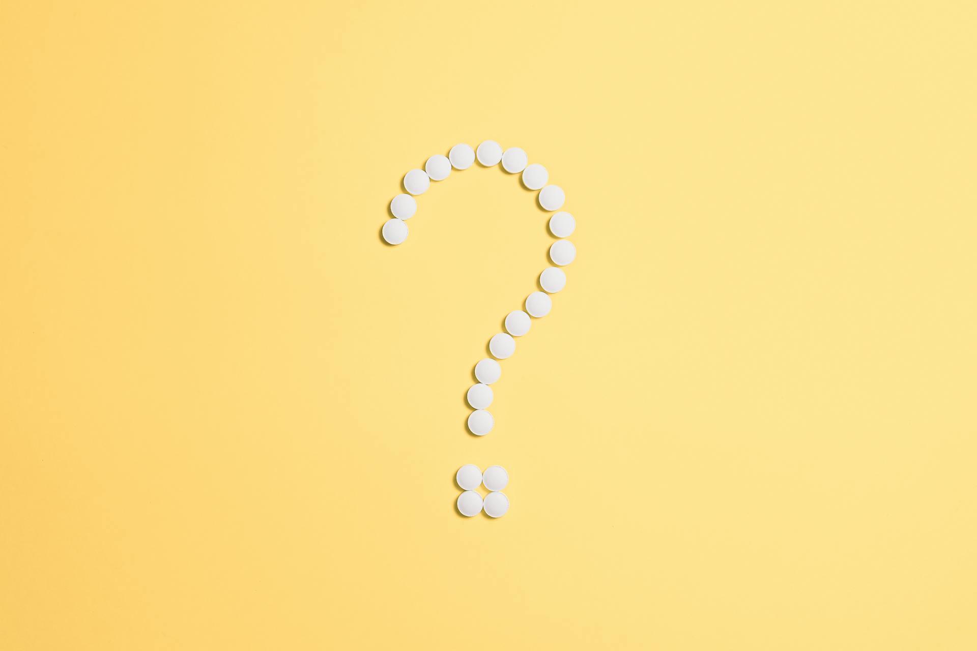 Question mark on a yellow background