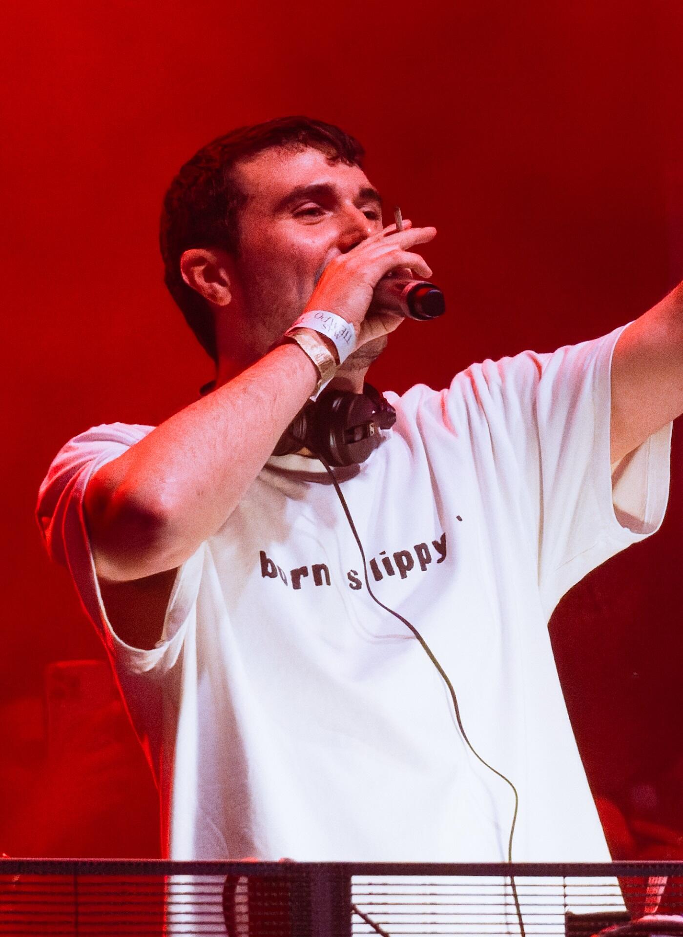 Fred again performing at a concert