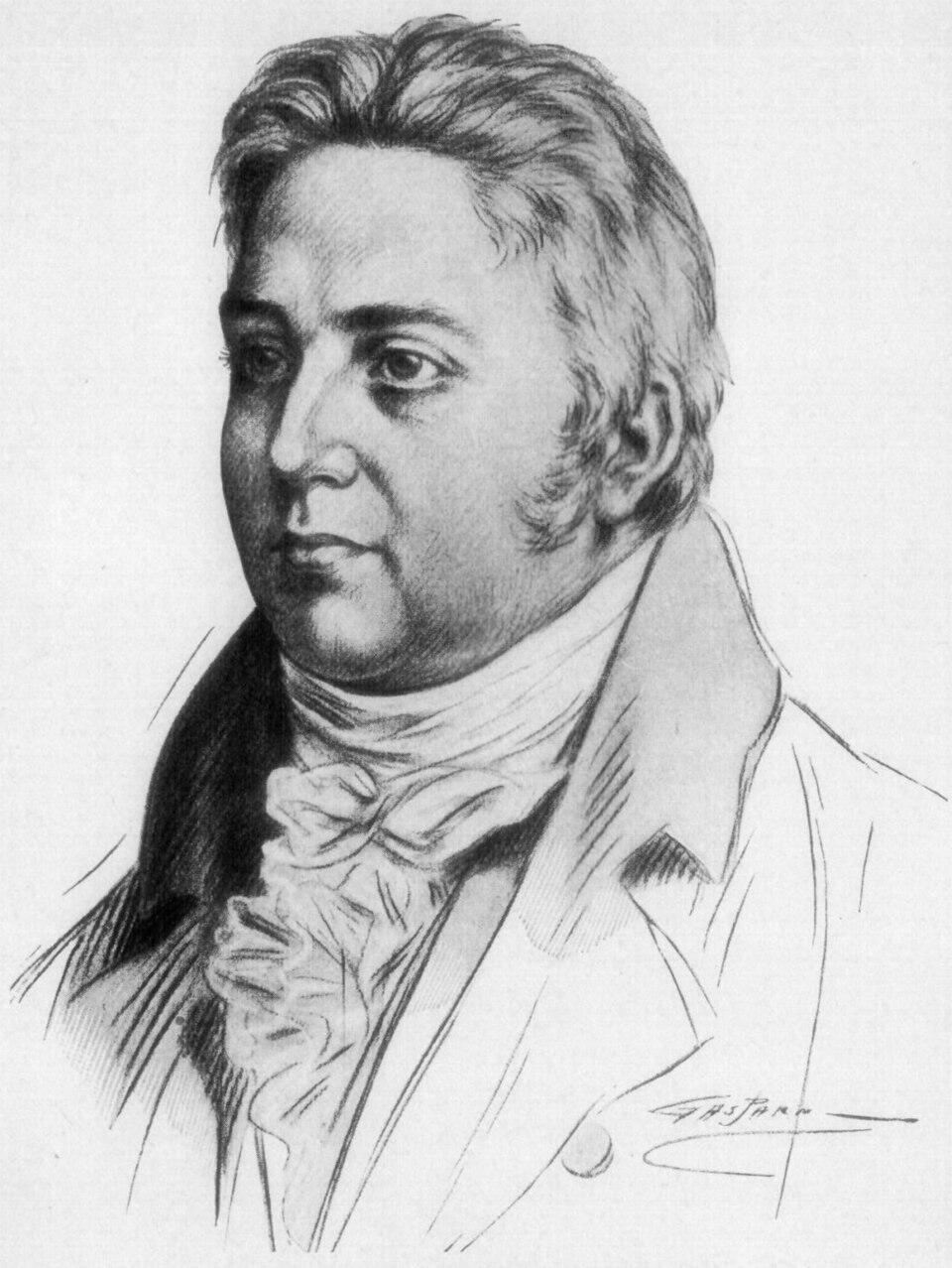 A sketch of Samuel Taylor Coleridge.