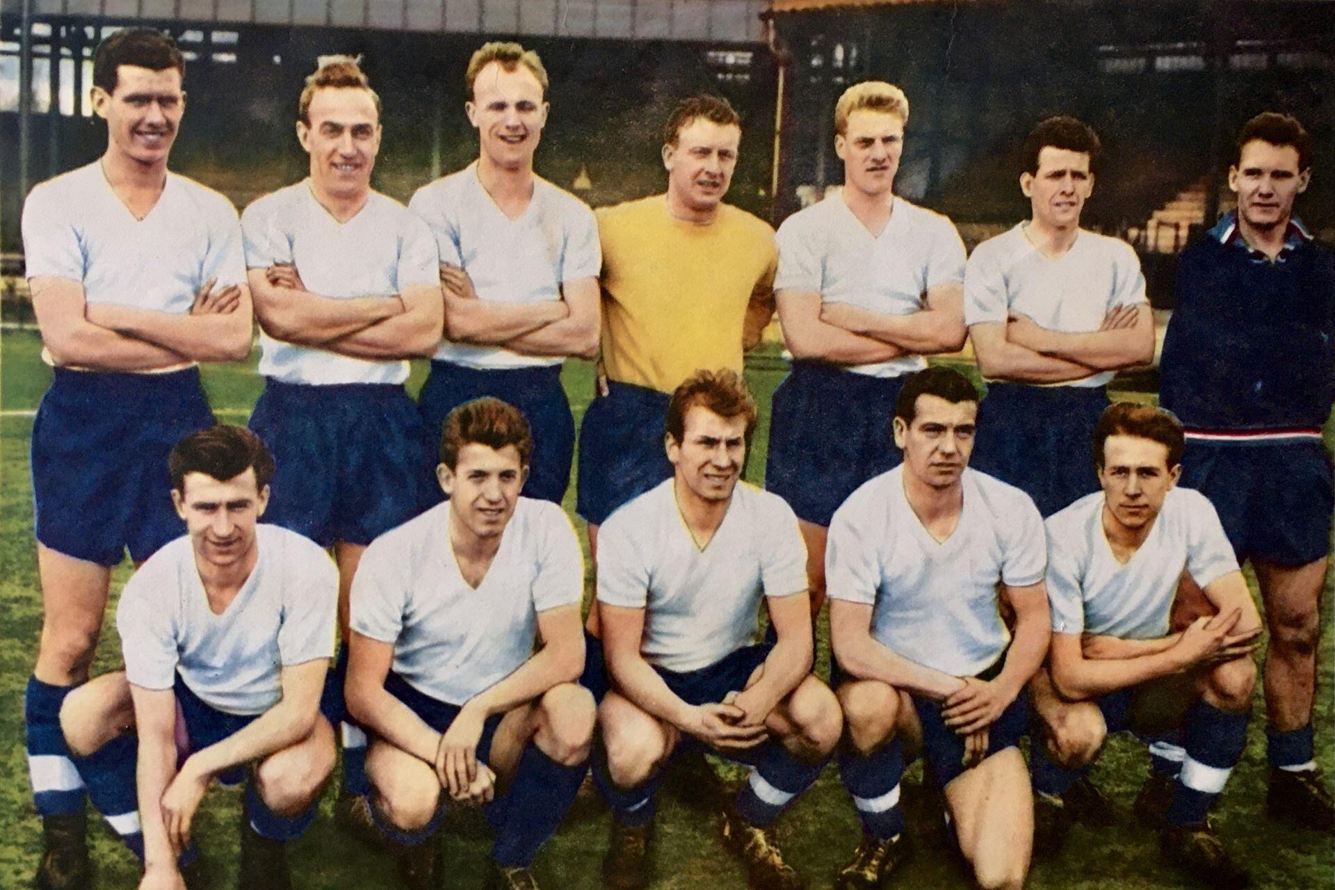 England national football team squad posing together for a team photograph in 1959