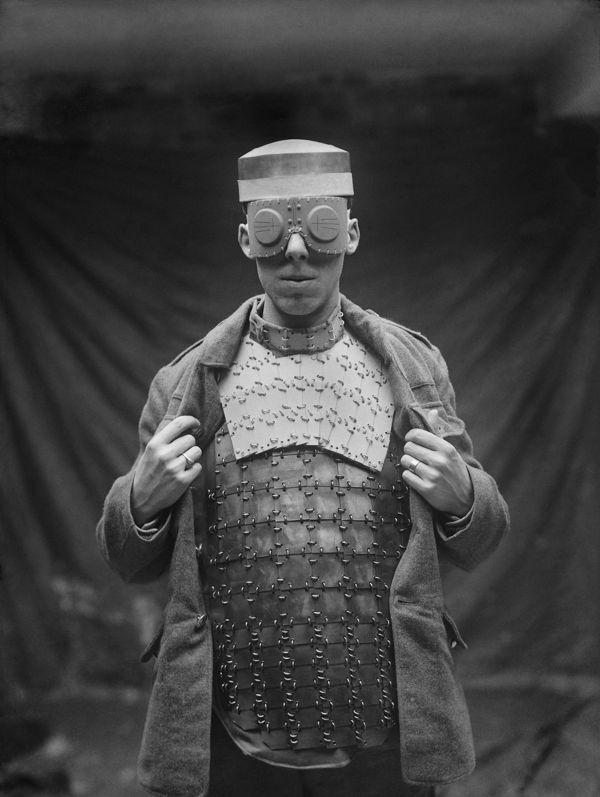 soldier wearing armor designed for WWI