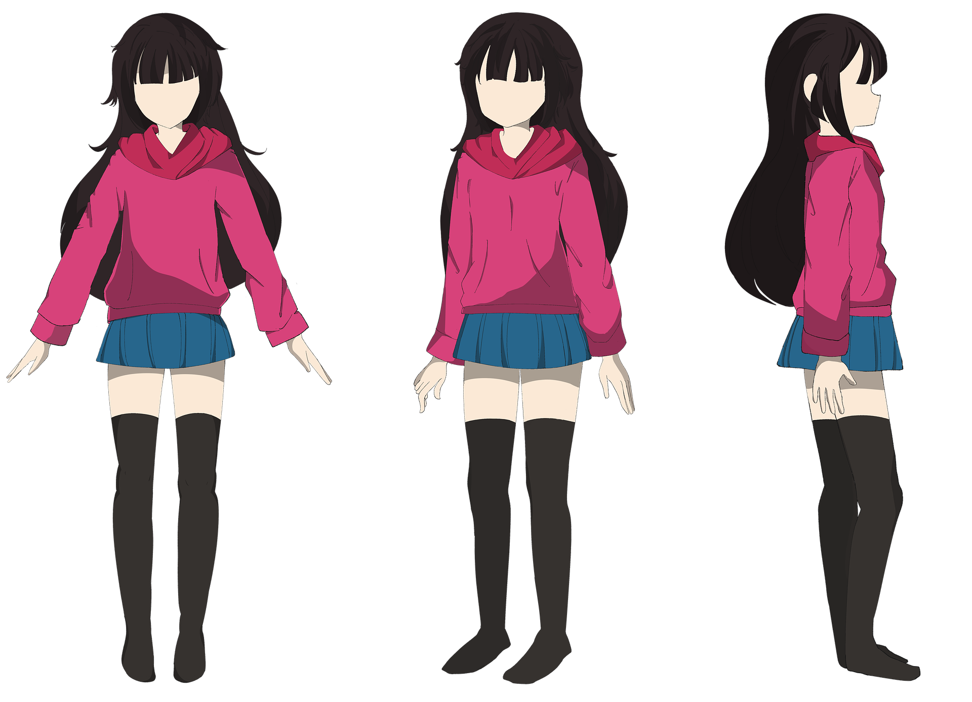 Anime character on blank background
