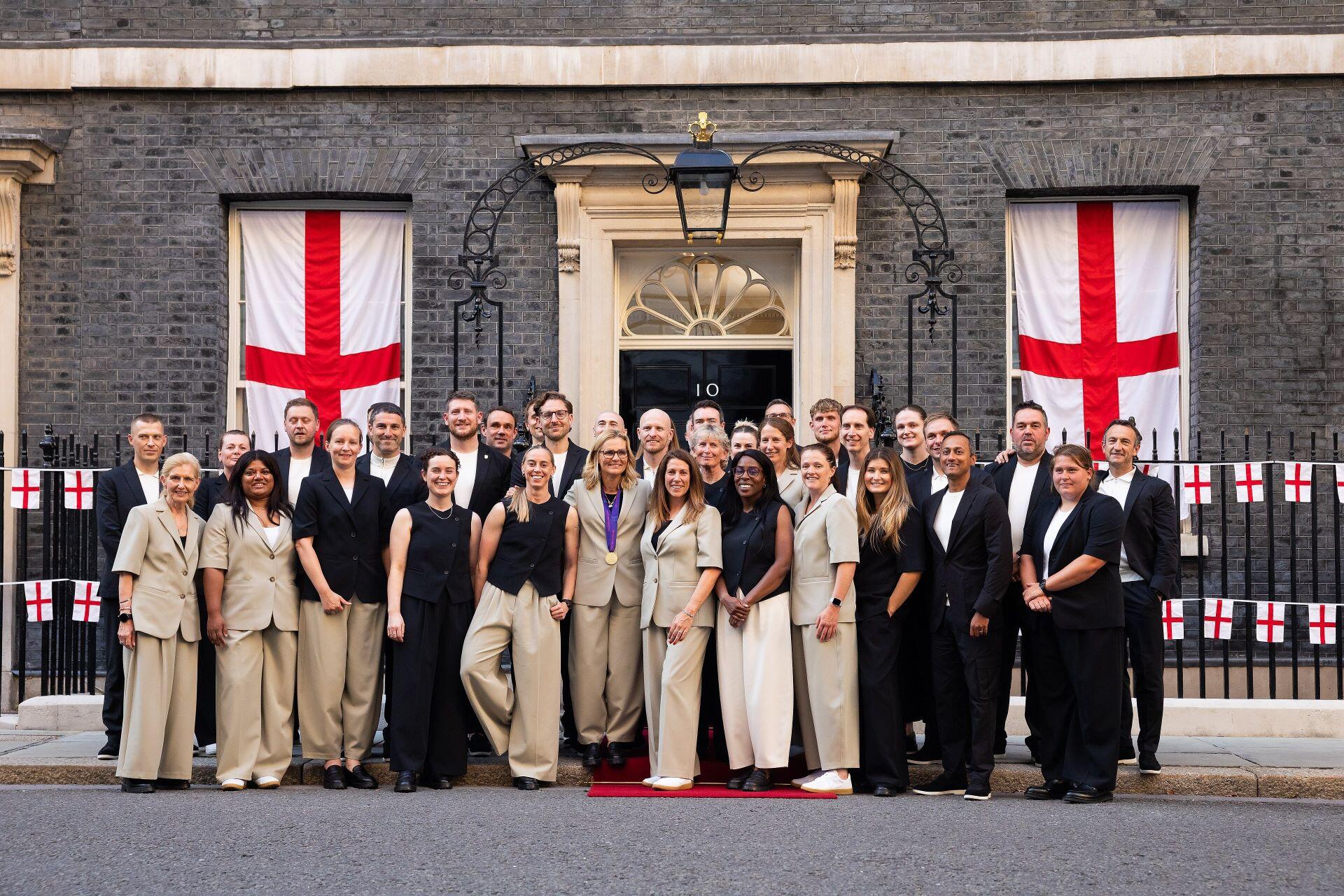 England women’s football team at Downing Street