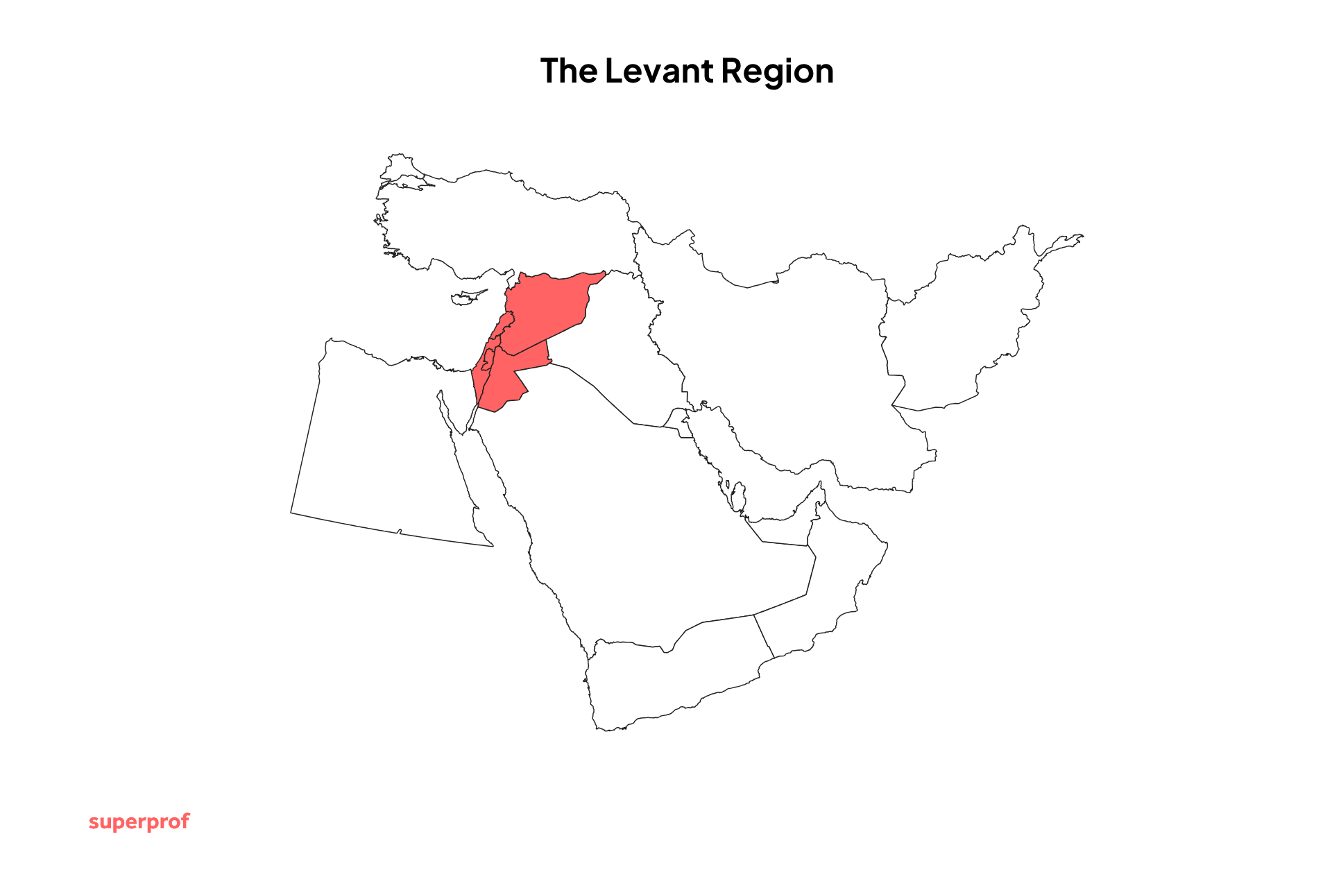 map of the levant region