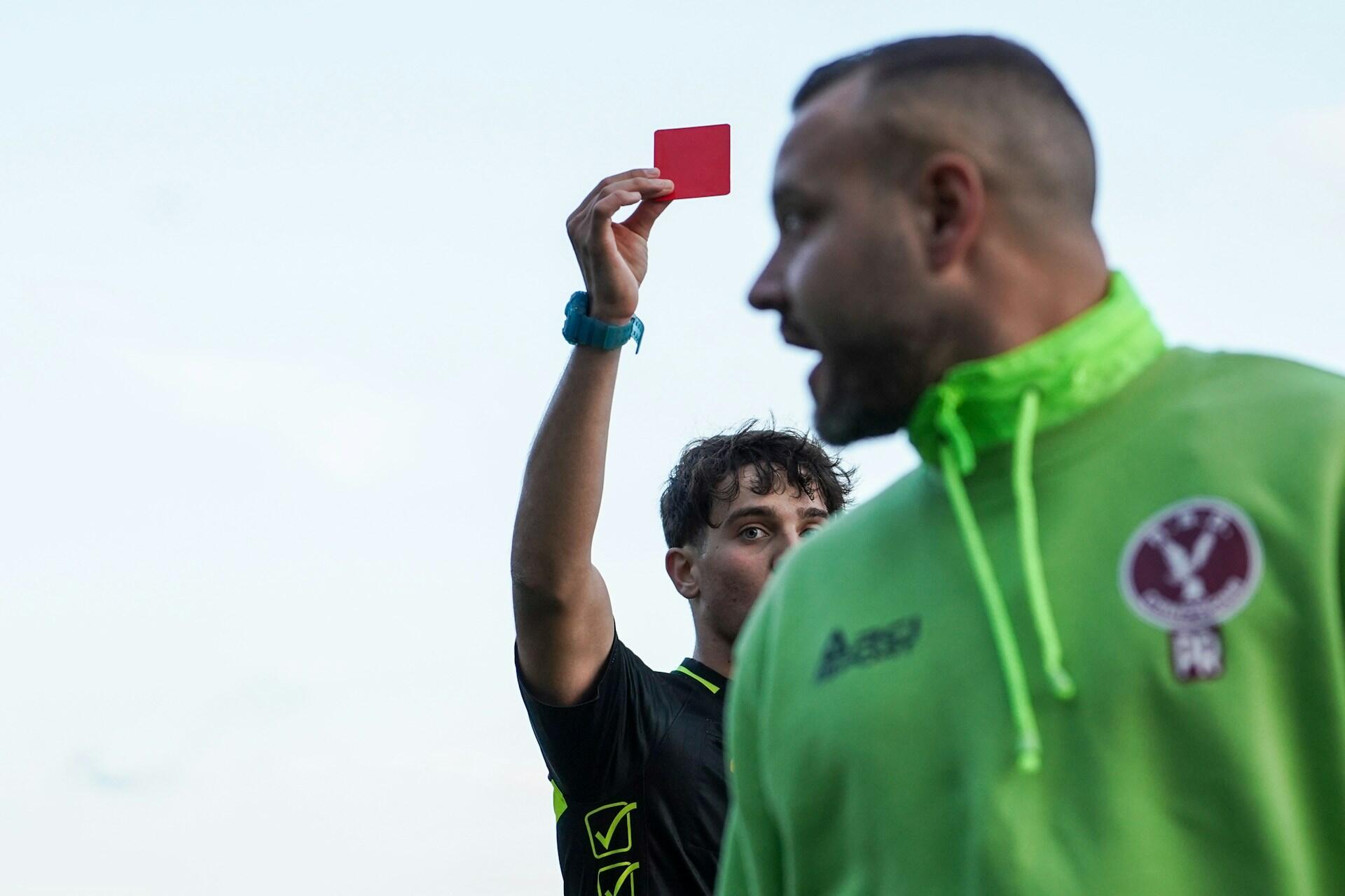 Red flag being attributed to a player.