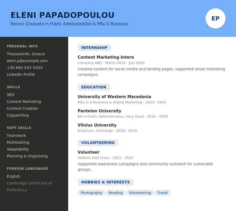 CV English