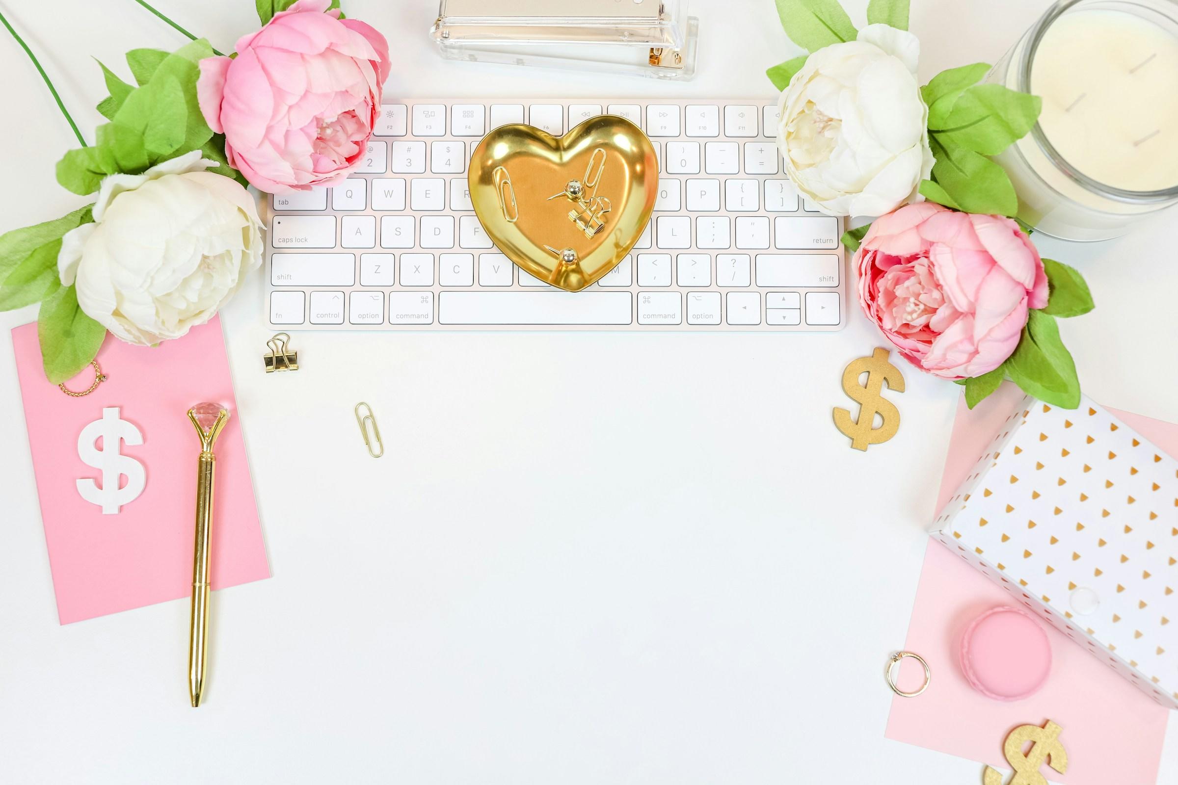 rózsaszín billentyűzet