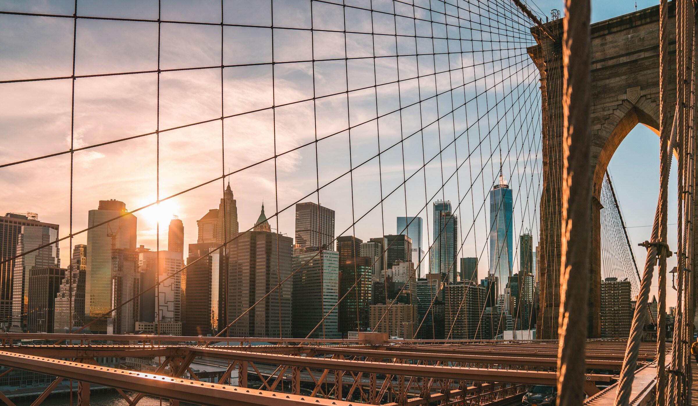 brooklyn híd naplementekor