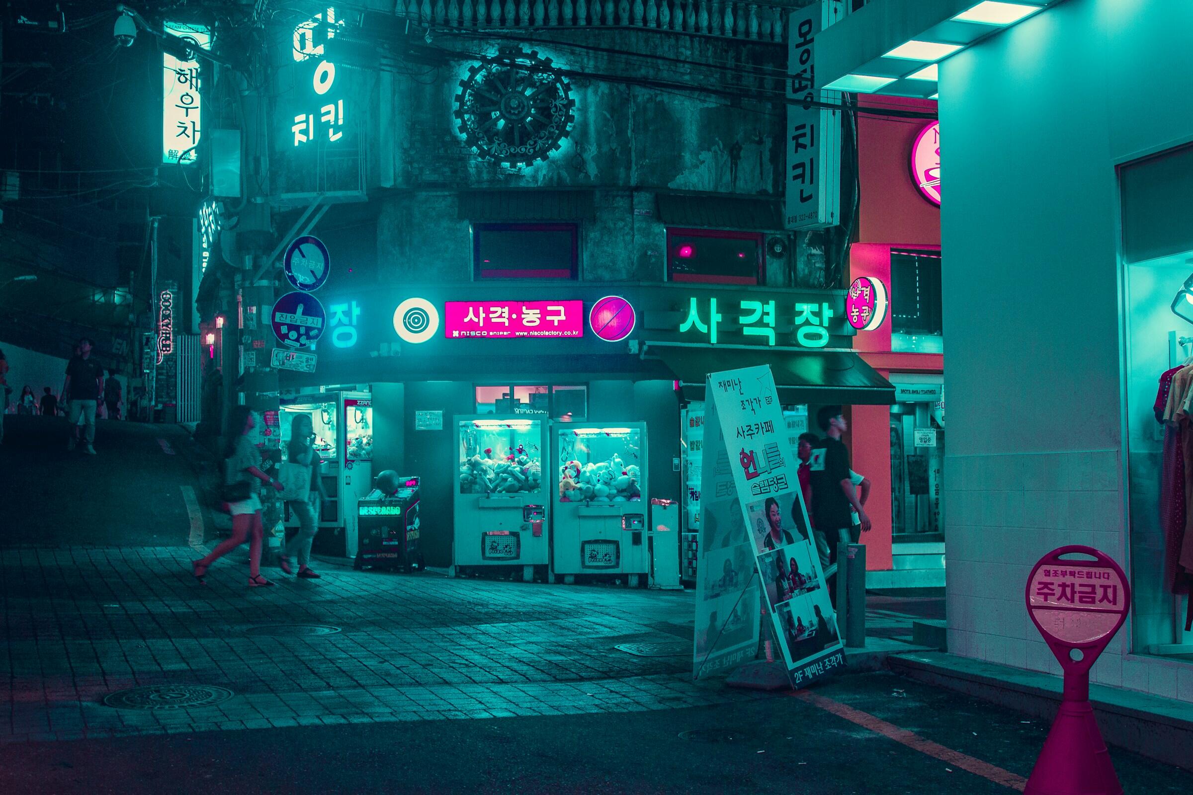 neon fények