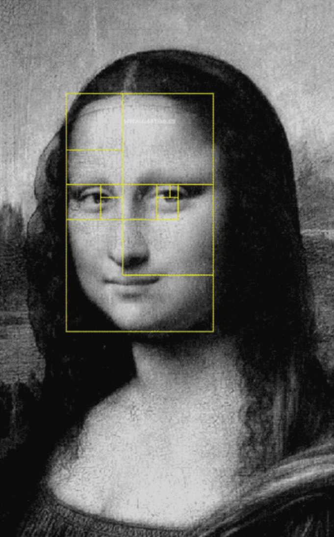 Di lukisan monalisa juga ada rasio emas