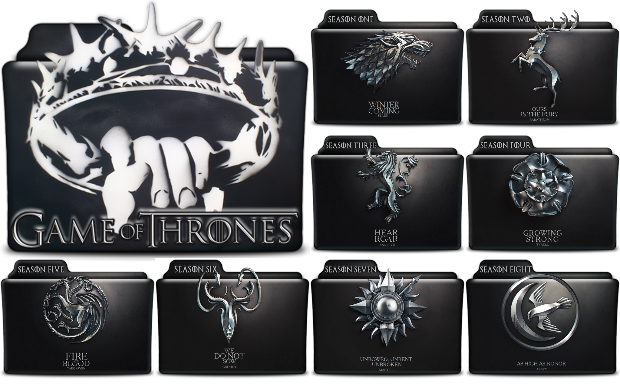 lambang-lambang yang akan kita lihat pada game of throne