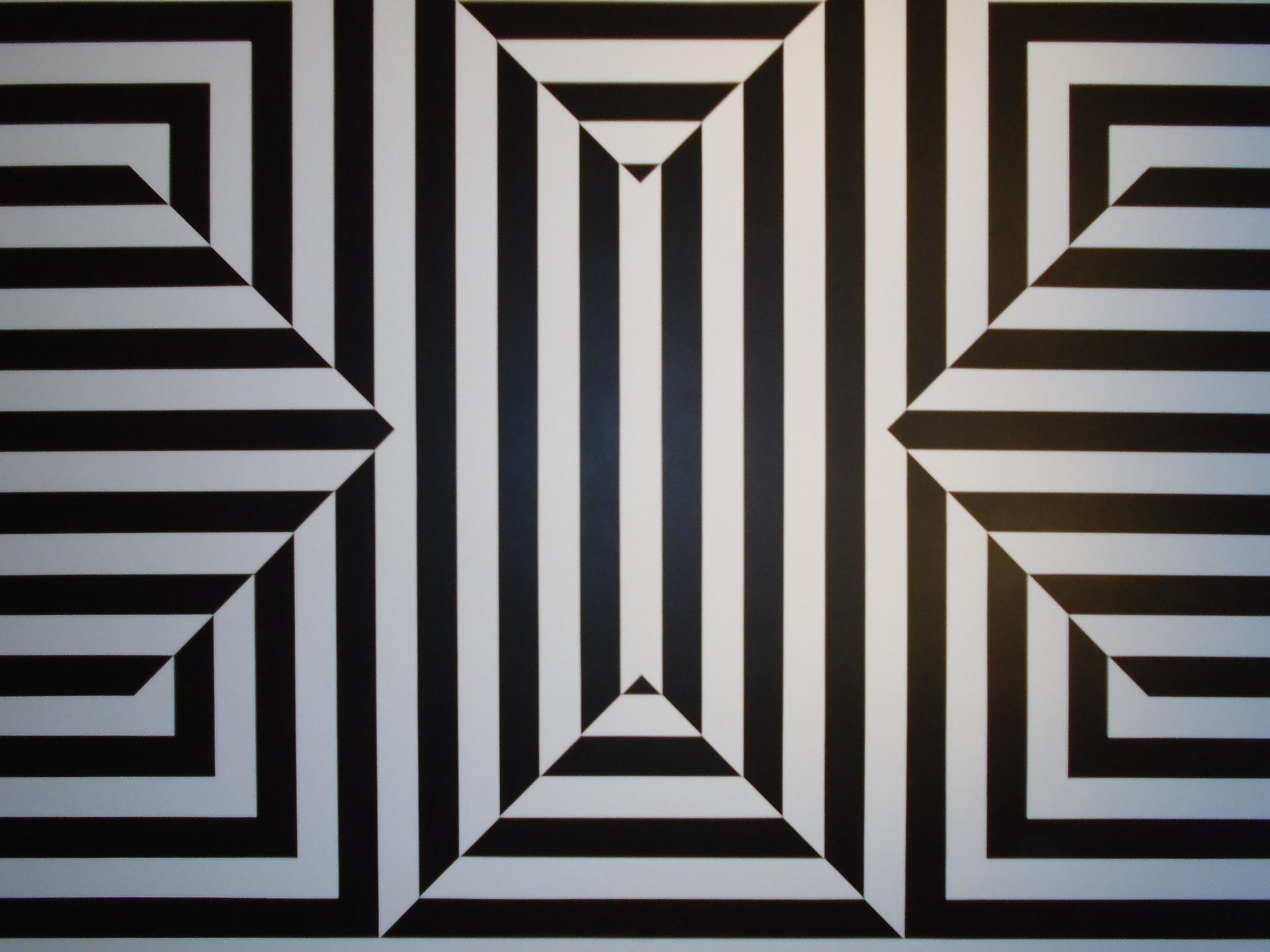 Riley melukis dengan ilusi optik