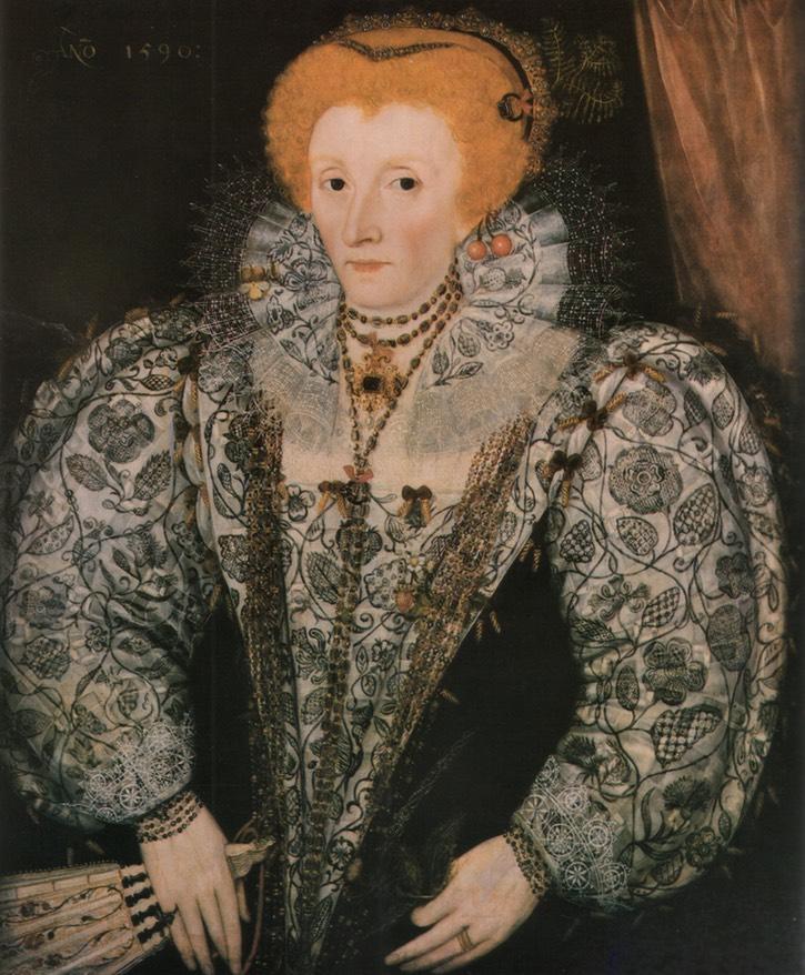 pola sulaman pakaian Ratu Elizabeth I