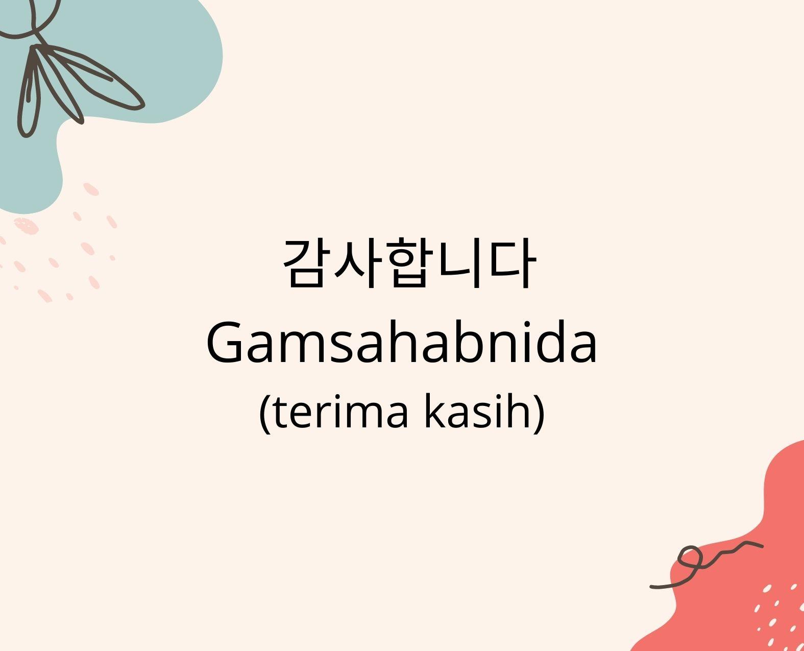 contoh frasa korea