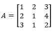 contoh susunan matriks 3x3