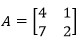 contoh matriks 2x2