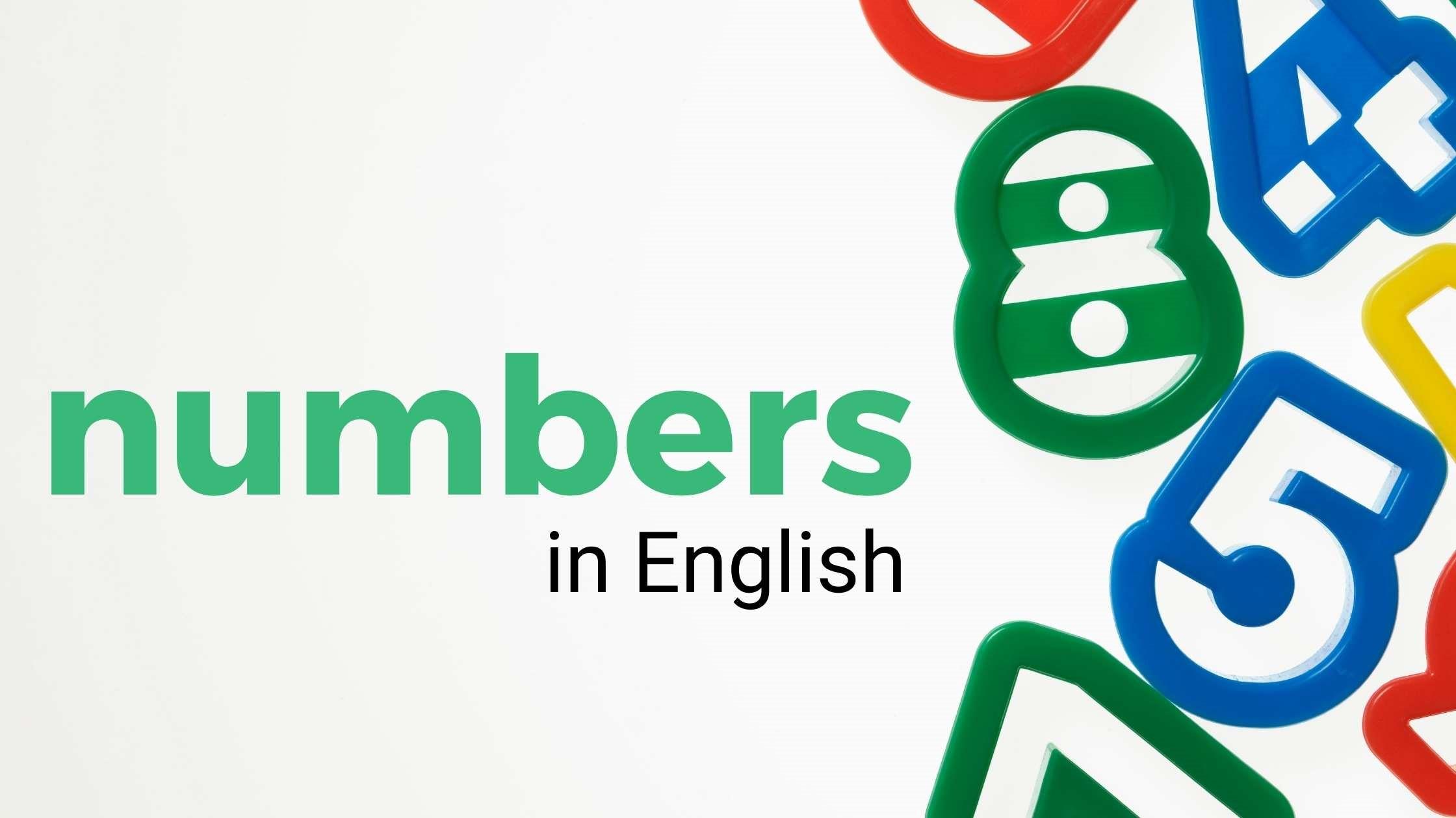 Nama angka dalam bahasa inggris