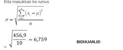 menyelesaikan contoh soal simpangan baku
