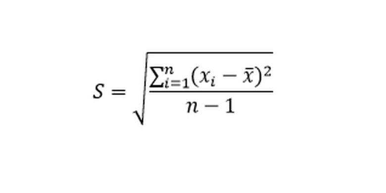 rumus simpangan baku sampel