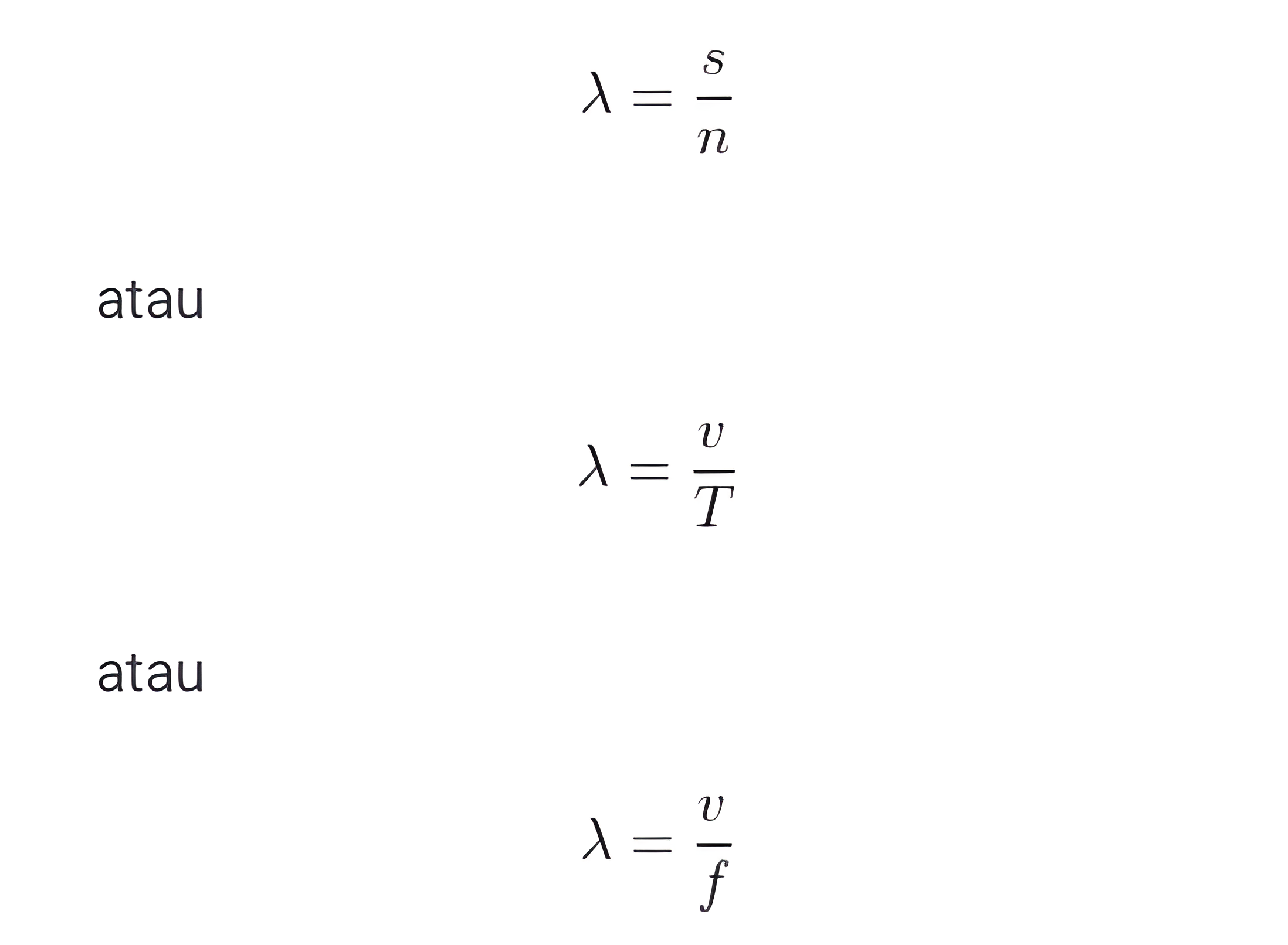 rumus panjang gelombang, frekuensi, dan periode