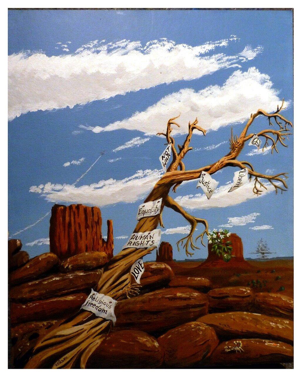 Inspirasi gambar cat akrilik 1, source: Pixabay