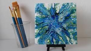 Gambar menggunakan teknik pouring, source: Acrylic Pouring