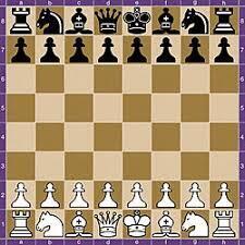 Susunan awal permainan catur, source: Wikipedia