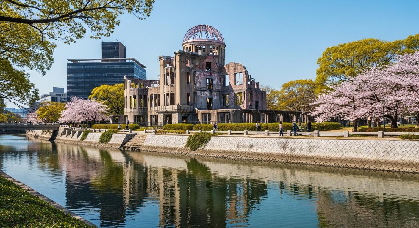 Monumen Perdamaian di musim semi