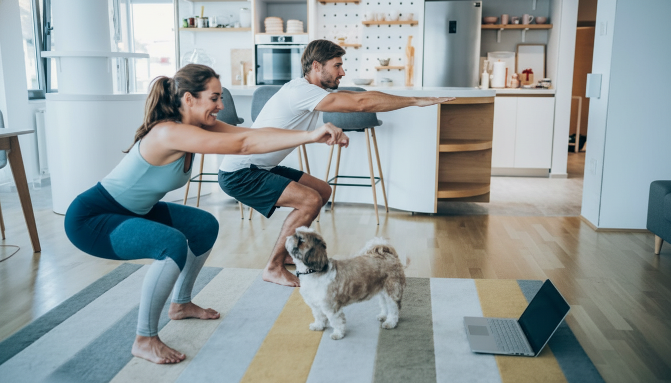 Latihan squat bersama keluarga