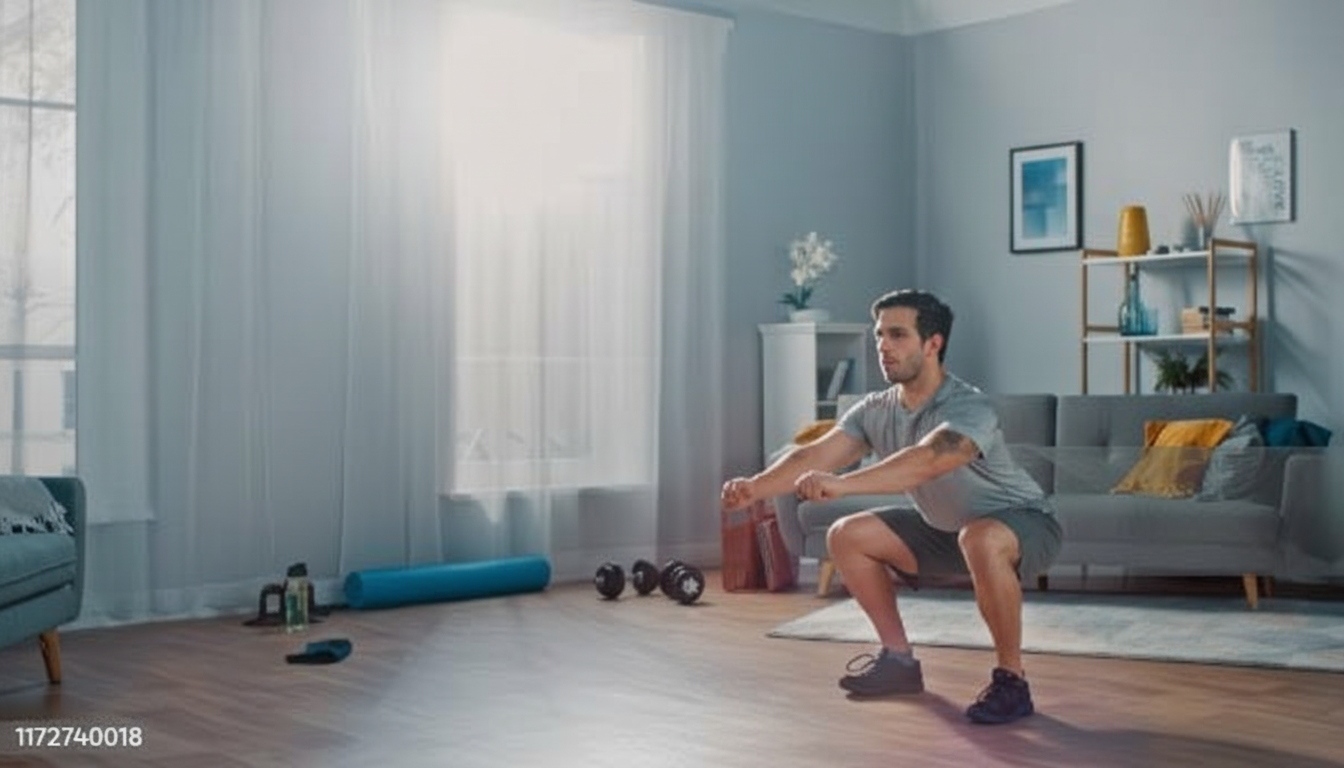 Berlatih squat di pagi hari