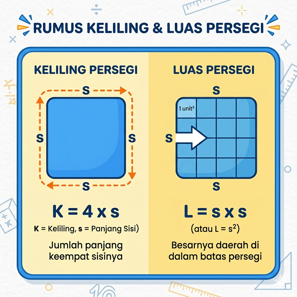 Rumus Keliling dan Luas Persegi