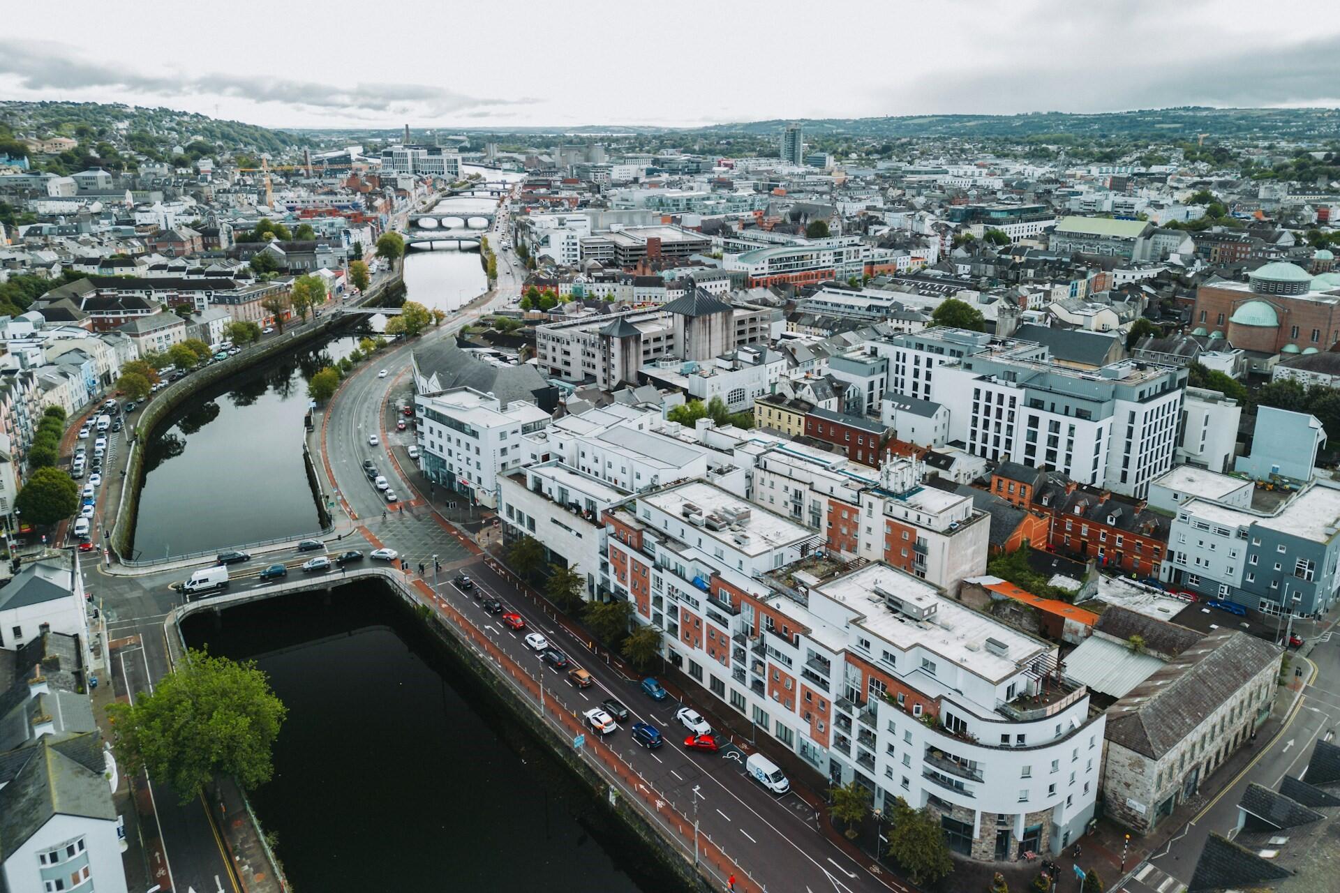 A view over Cork, Ireland.